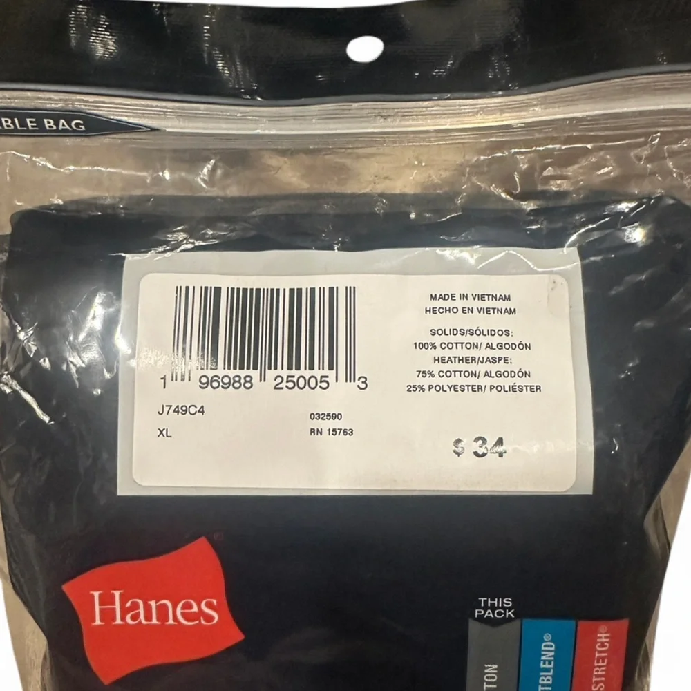 Hanes 4-Pack Tagless Boxer Briefs Size Men’s XL (40-42”) [NWT, Sealed]